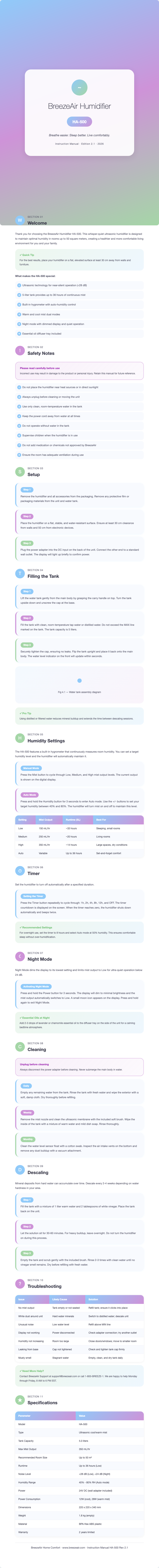 Soft organic instruction manual